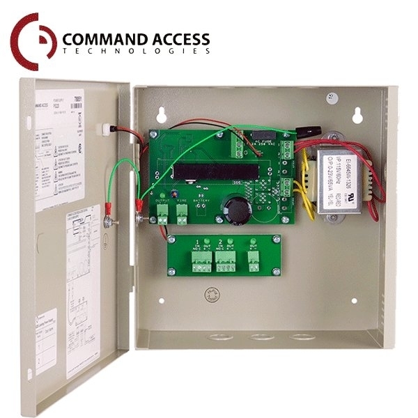 Command Access Command Access2A, 24V regulated PS w/boost circuitry for up to (2) electric latch pullback devices. CAT-PS220